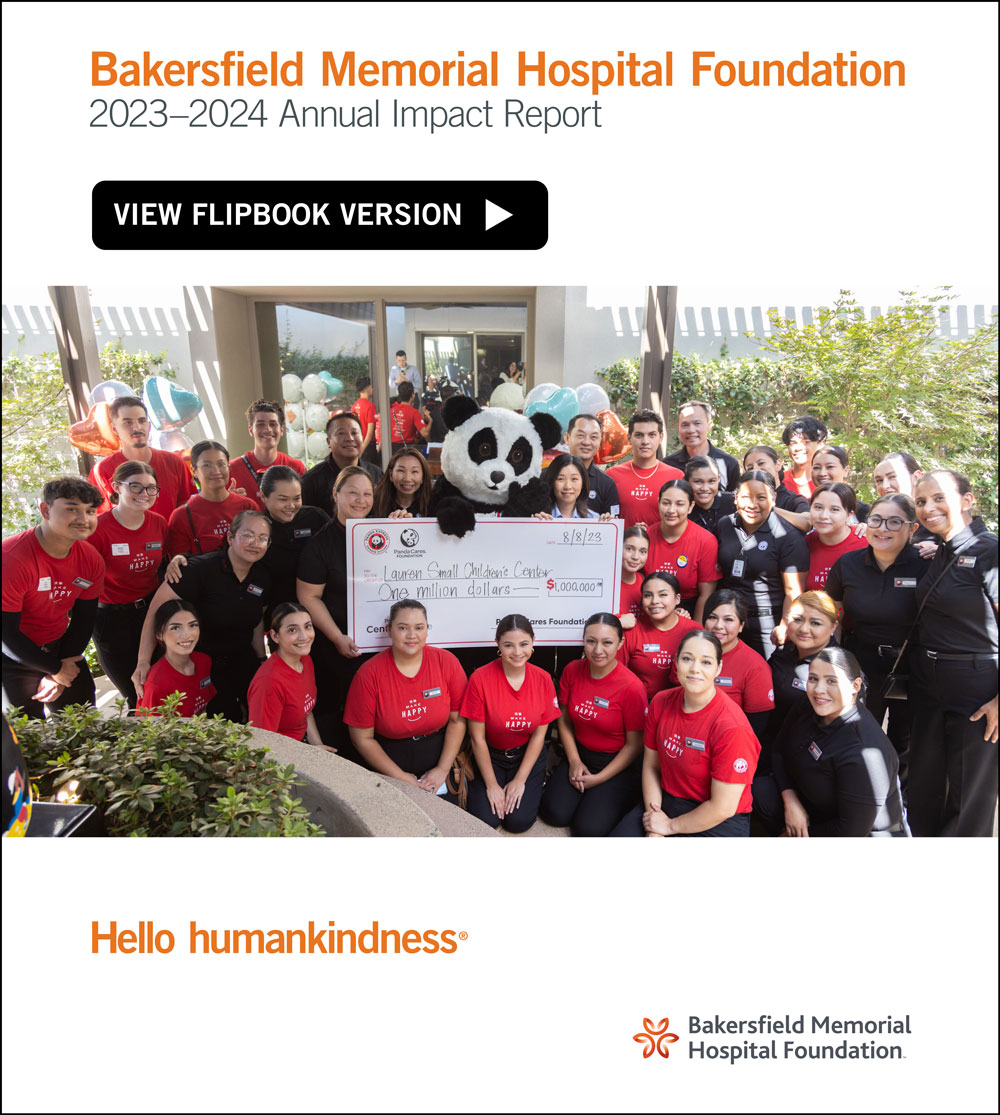 Cover for the Impact Report with the photo from the Panda Cares Event